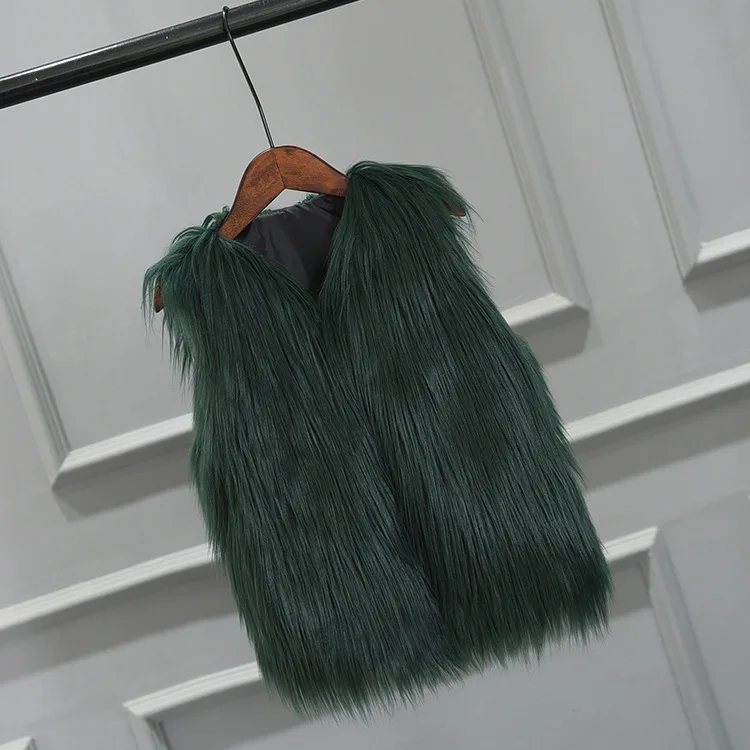 

New Arrival 2020 Autumn and Winter Children's Faux Fox Fur Vest Girls Faux Fur Coat Clothing Kids Winter Fashion Fur Clothing