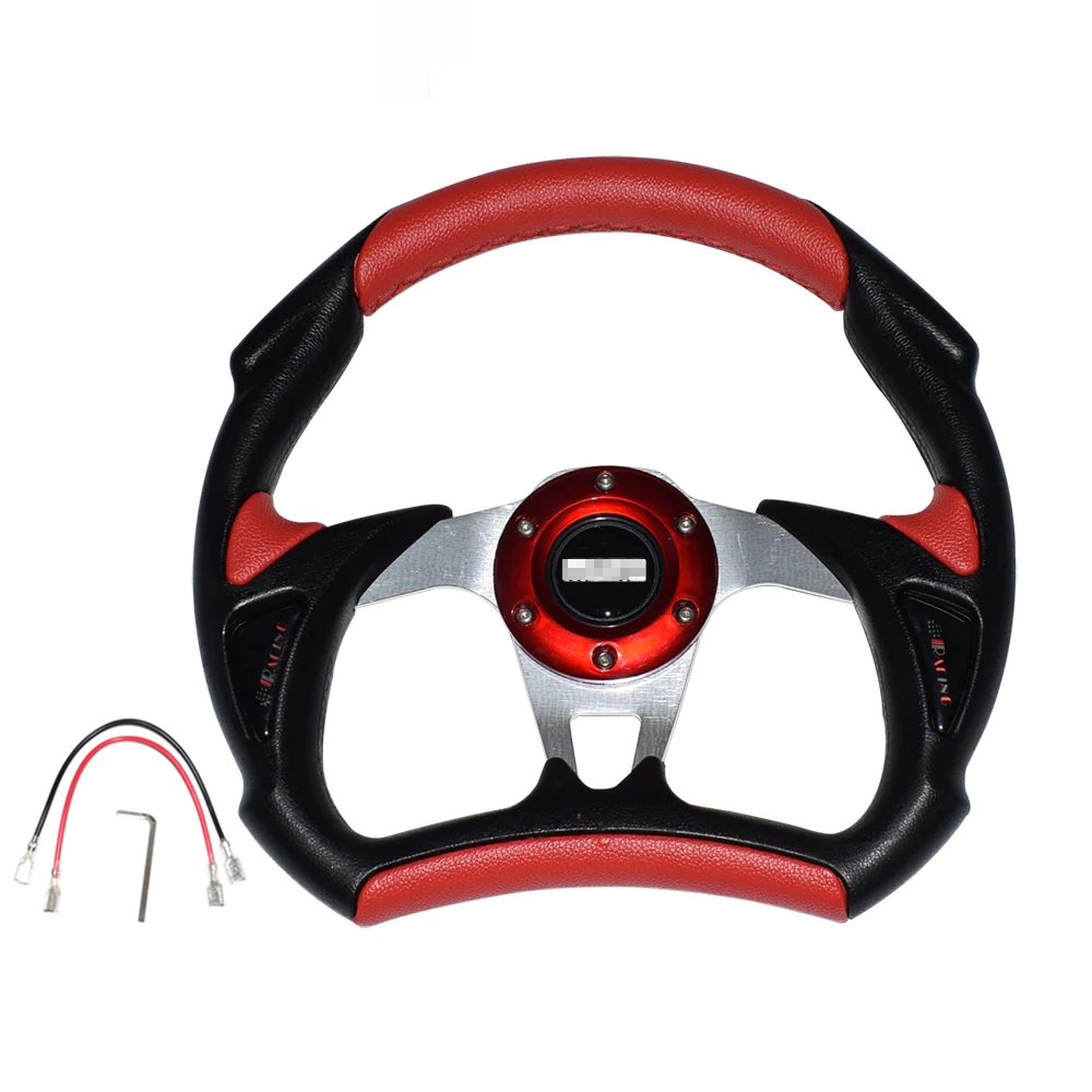 320mm 13inch PU leather Automobile Sport Racing Car Steering Wheel Auto Styling Black Red Silver Blue|racing car steering wheel|car wheelwheel |