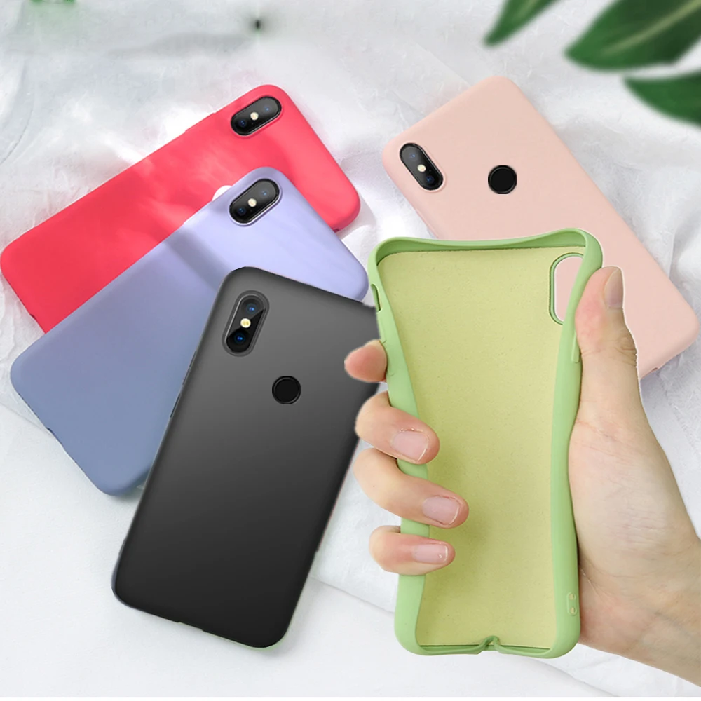 Силиконовый оригинальный Жидкий чехол для Xiaomi mi A2 тонкий защитный накладка Lite