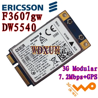 Ericsson Dw5540 F3607gw 3g/2g Gsm Hsdpa Wcdma Беспроводная Wlan карта Wwan Gps H039r 5pj87 c680rвнутренний сетевой