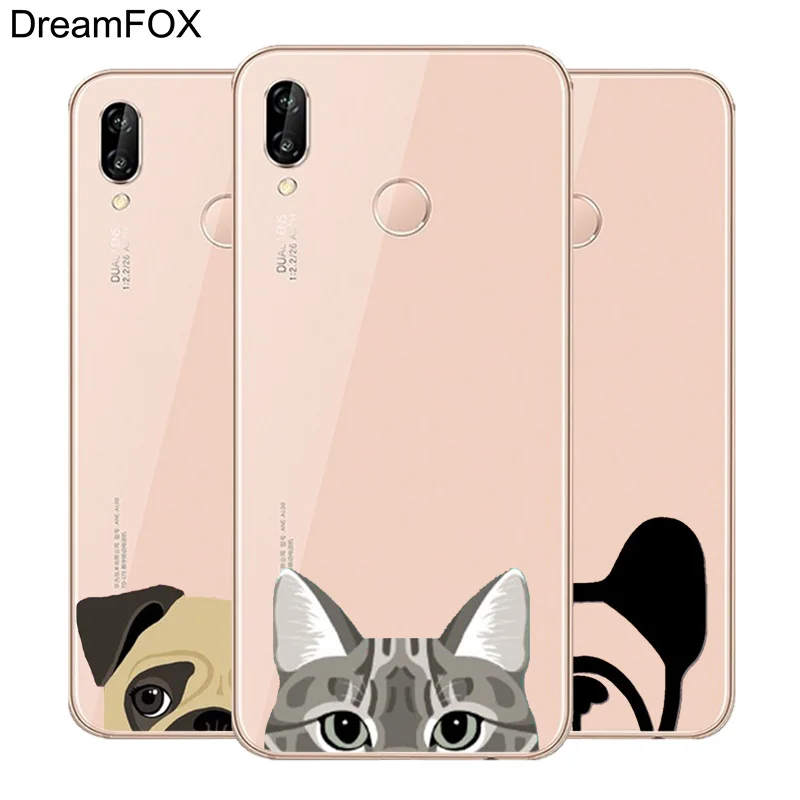 DREAMFOX L053 забавная для кошек собак Мягкий ТПУ силиконовый чехол huawei Honor 6A 6C 7X9 10 P20 P30