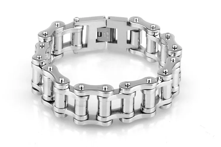 Большой и тяжёлый мужской Байкерский браслет 21 мм из нержавеющей стали для езды