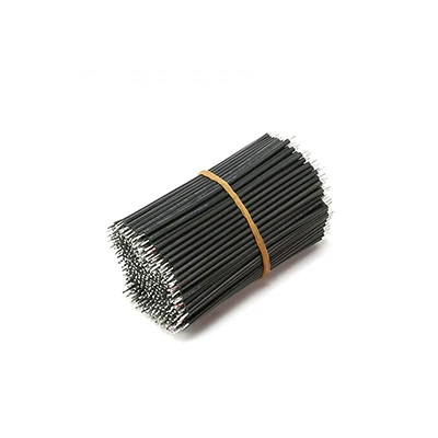 Черный 100 шт./лот Оловянная макетная плата кабель для пайки ПП 24AWG 5 см Fly Перемычка провода кабель оловянные проводящие провода 1007-24AWG разъем провода - Цвет: Черный