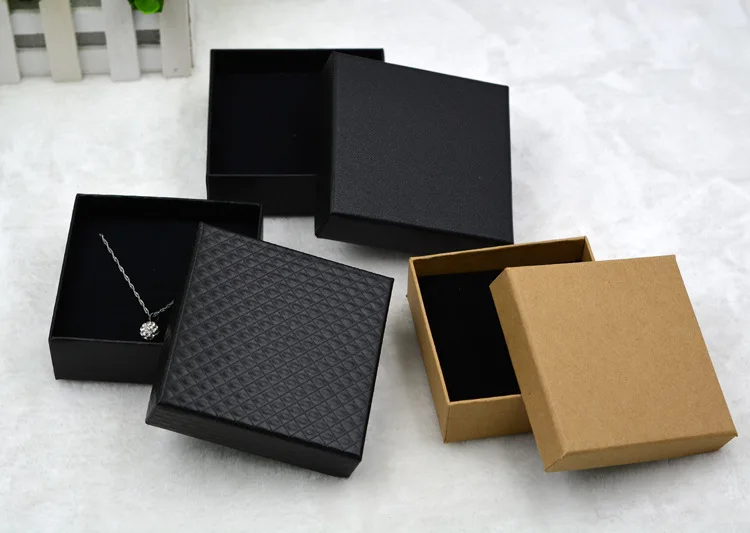 Retro Square Gift Box Empty Jewelry Storage Ring Necklace Container for Anniversary Valentine's Day Present | Дом и сад