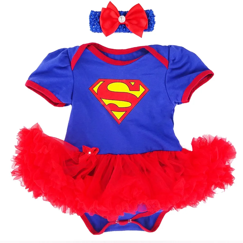 Детское платье пачка с короткими рукавами и принтом супергероев|dress dress dress|infant