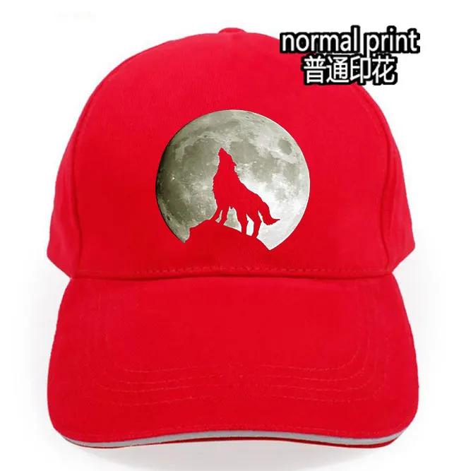 Мужская и женская кепка Волк Луна Snapback шляпы хип хоп Гольф кепки солнцезащитный