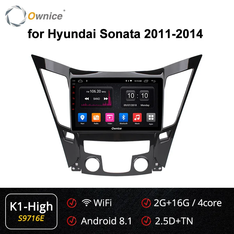 S9716 K1-High Ownice 8 ядерный автомобильный dvd-плеер радио головное устройство стерео для hyundai Sonata 2011- K3 K5 K6 DSP 4G SPDIF android 9,0 360 gps Navi - Цвет: S9716 K1-High