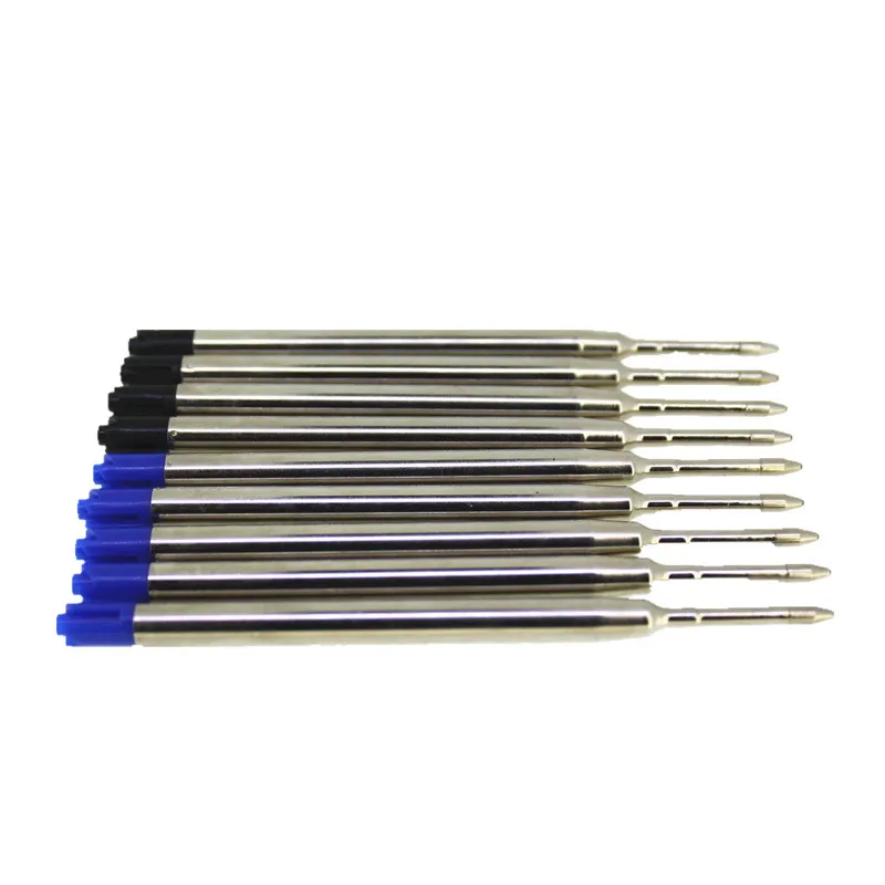 Оптовая продажа 10 шт. металлические заправки синий ang черная шариковая ручка.