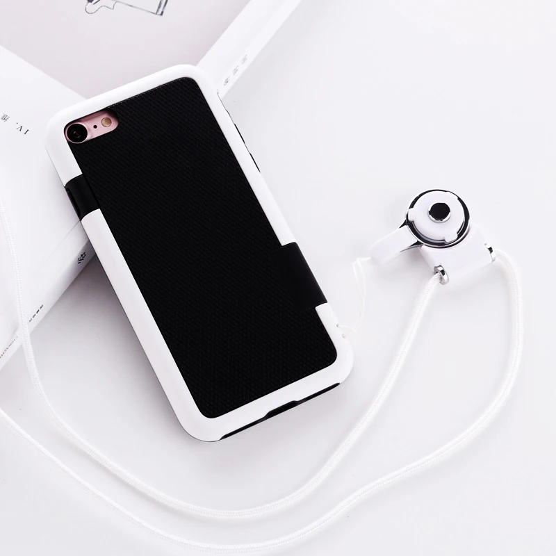 Simple Hybrid PC+ Silicone Anti-slip Shockproof Phone Cases for iPhone X XS MAX XR 8 7 6 6S Plus 5 5S SE Cover Matte Armor Case