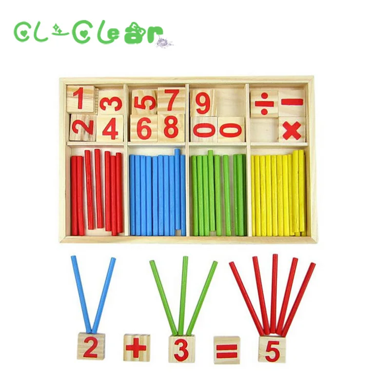 

Baby Counting Sticks Education Wooden Toys Building Intelligence Blocks Montessori Mathematical Box Child Gift