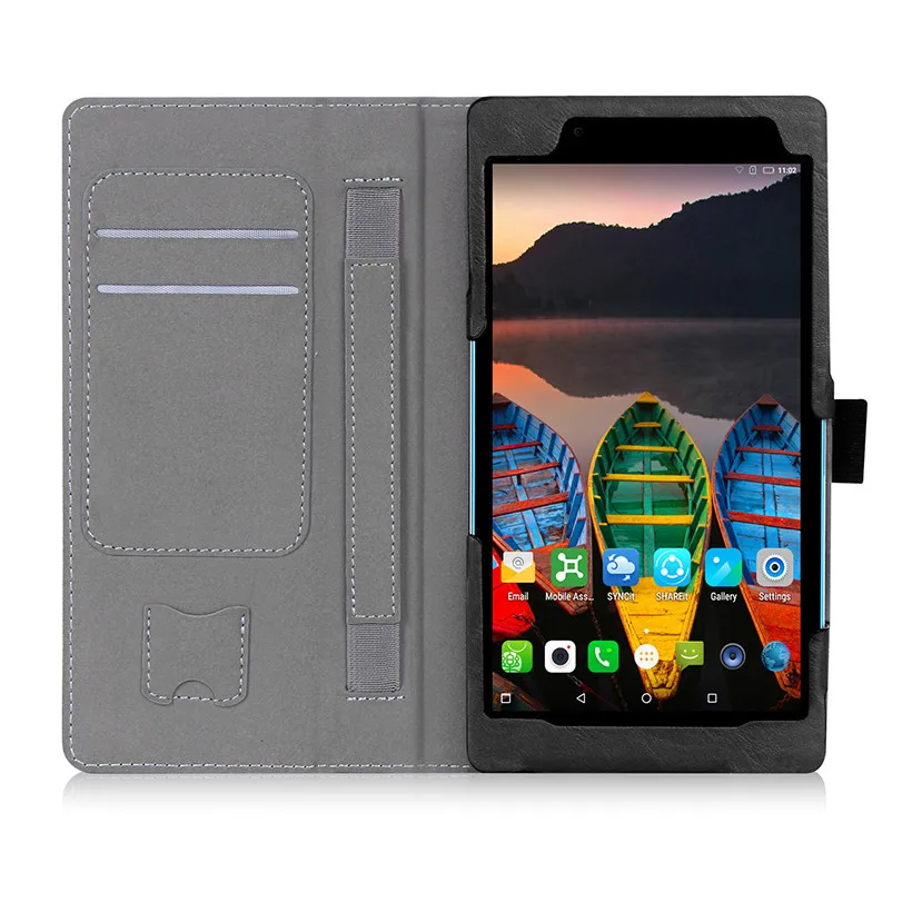 Защитный кожаный чехол для Lenovo Tab 3 730M 730F 730X 7 дюймов TB3-730F планшета с держателем рук