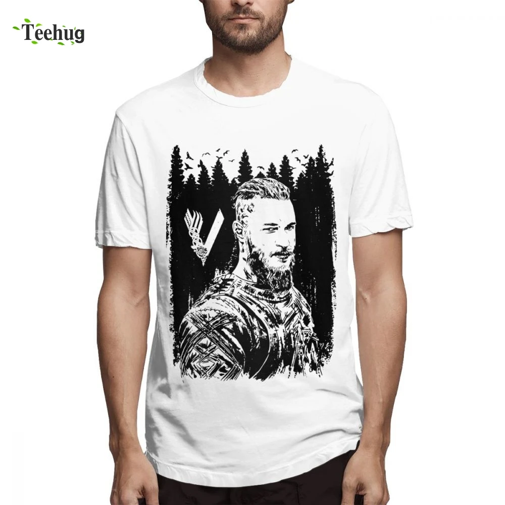 

Fashion KING RAGNAR LOTHBROK - VIKINGS Tee Man Free Shipping Summer For Male O-neck Top Tees