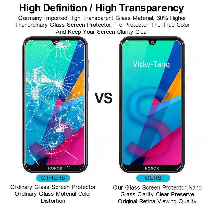 Защитное стекло на Honor 8 s Закаленное для huawei honer honor8s s8 glas Защитная пленка экрана