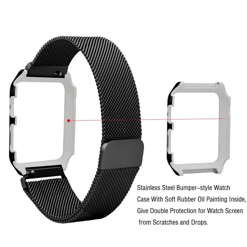 Миланский Браслет ремешок+ Защитный чехол для apple watch 4 44/40 мм для женщин/мужские часы, аксессуары для наручных часов iwatch серии, версия 1, 2, 3, ремешок 42/38 мм