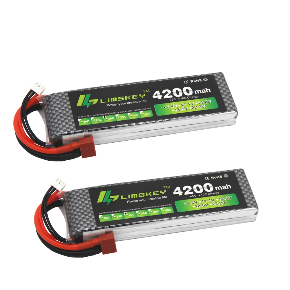 2 шт. Limskey POWER 7 4 В 4200 мАч 2S LiPo батарея с T/XT60 разъемом для радиоуправляемого