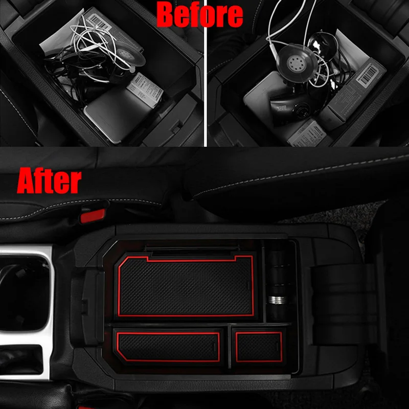 Car Central Armrest box storage grid holder container tray glove accessories For Toyota RAV4 2015 2016 2017 C691 | Автомобили и