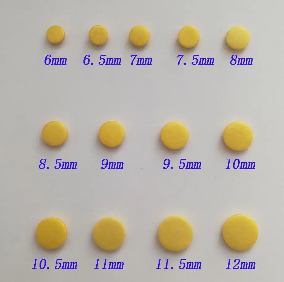 

30 Pieces Double Skin Piccolo Pads Individual Size 6mm To 12mm