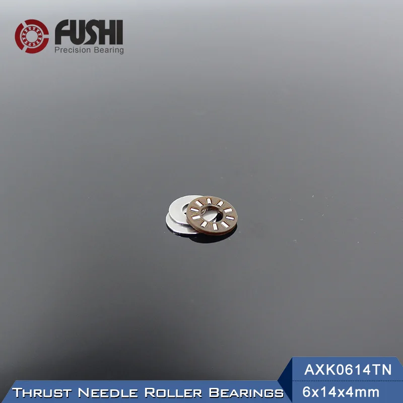 Упорный игольчатый роликовый подшипник AXK0614TN + 2AS с двумя шайбами AS0614 6*14*4 мм (10 шт.)