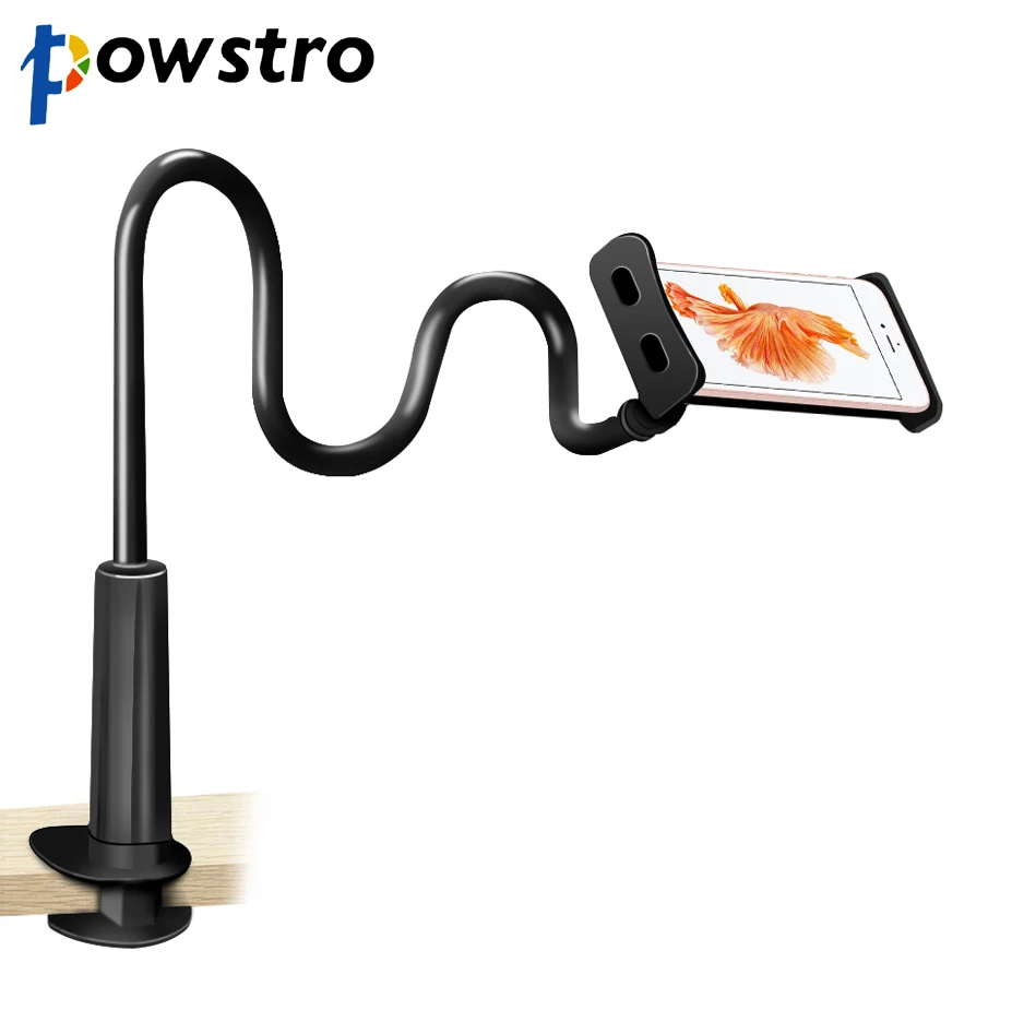 POWSTRO 360 градусов Гибкая подставка держатель для телефона планшета 80 см длинная