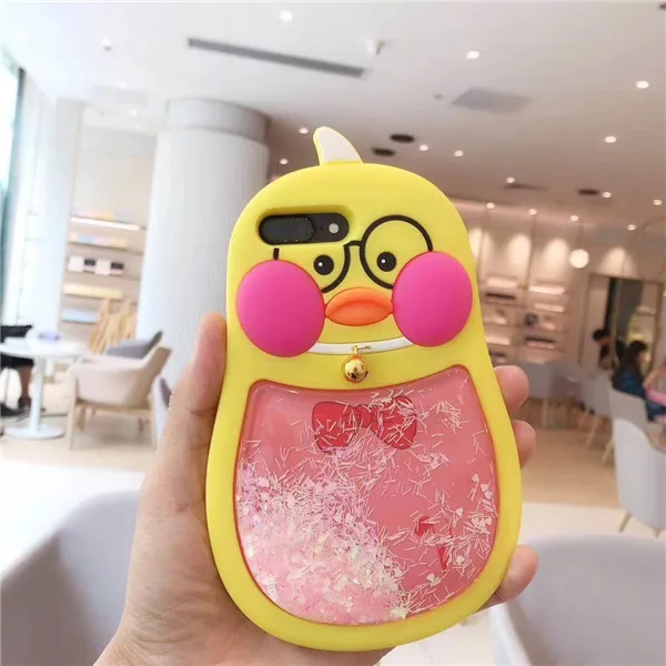 3D мультфильм Единорог Фламинго духи узор Блеск Жидкость зыбучие пески Мягкий силиконовый чехол для iPhone X 5 5S SE 6 6S 7 8 Plus - Цвет: 8
