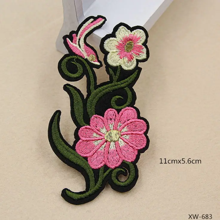 New arrival 10 pcs Flowers Embroidered patches iron on Jeans coat tshirt bag shoe hat Motif emblem accessory diy | Дом и сад