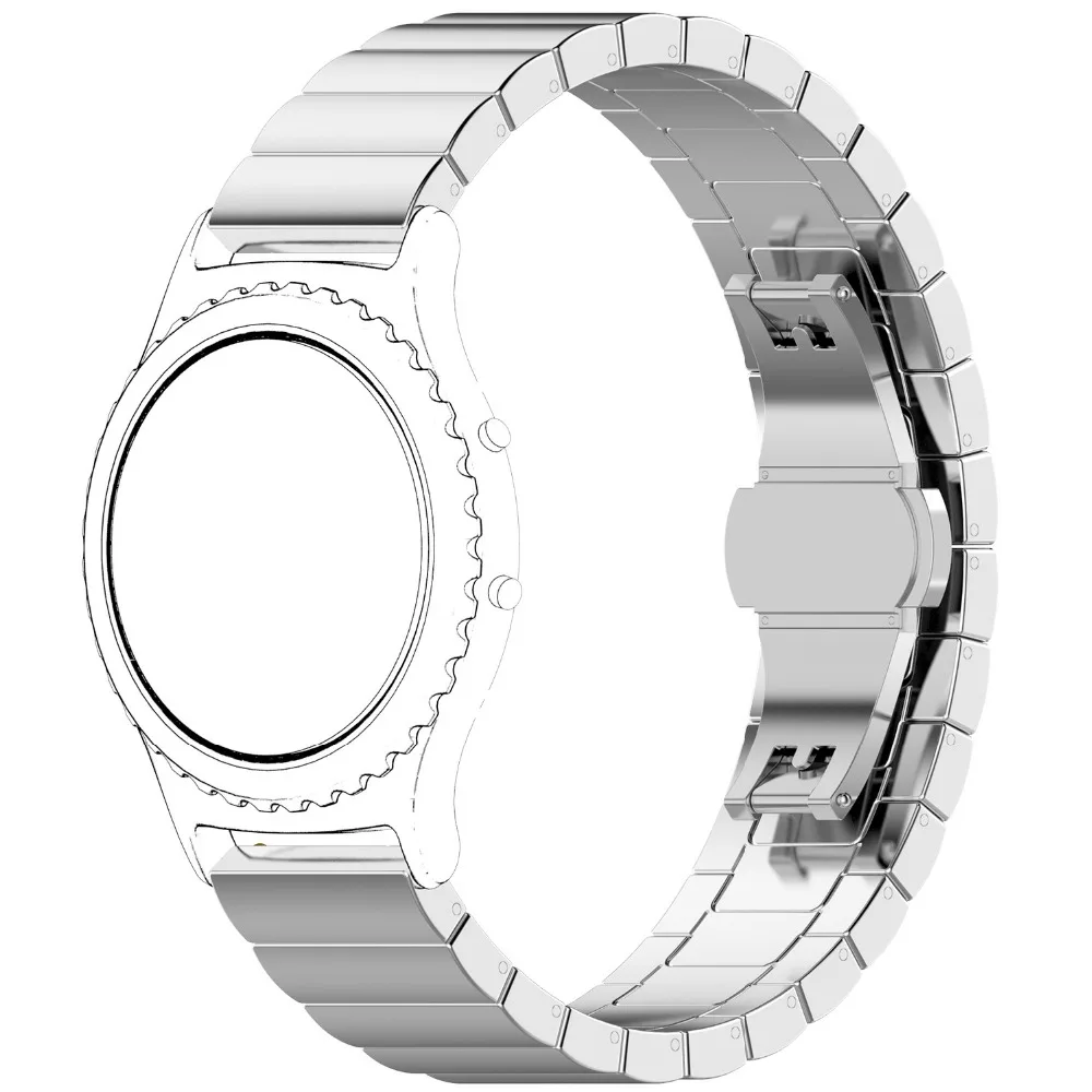 20 мм ремешок из нержавеющей стали для samsung gear S2 SM-R732/SM-R735 часов браслет часы