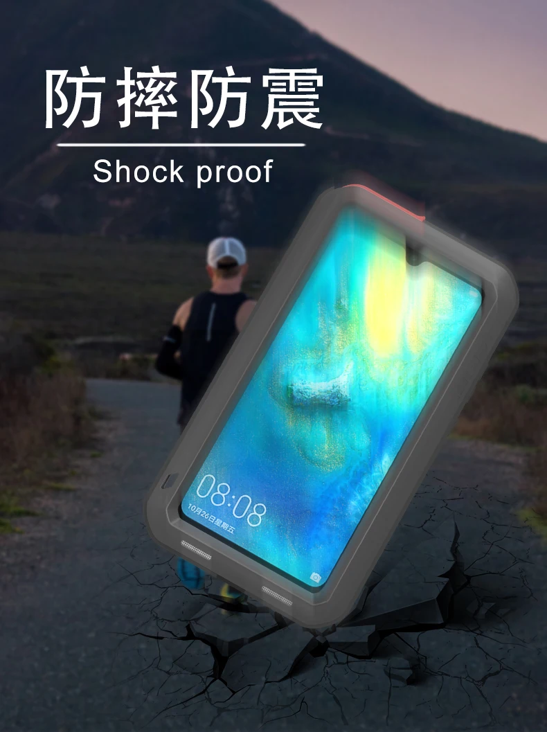 Металлический защитный чехол для huawei mate 20 Lite, водонепроницаемый чехол для huawei mate 20 mate 20, чехол с Gorrila glass Cover
