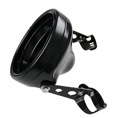 7 bracket black 105 Вт 7 дюймовый круглый светодиодный фар с корпусом bukcet белый/желтый сигнал поворота DRL(подол короче спереди и длиннее сзади) луч для мотоцикла - Цвет: 7 bracket black