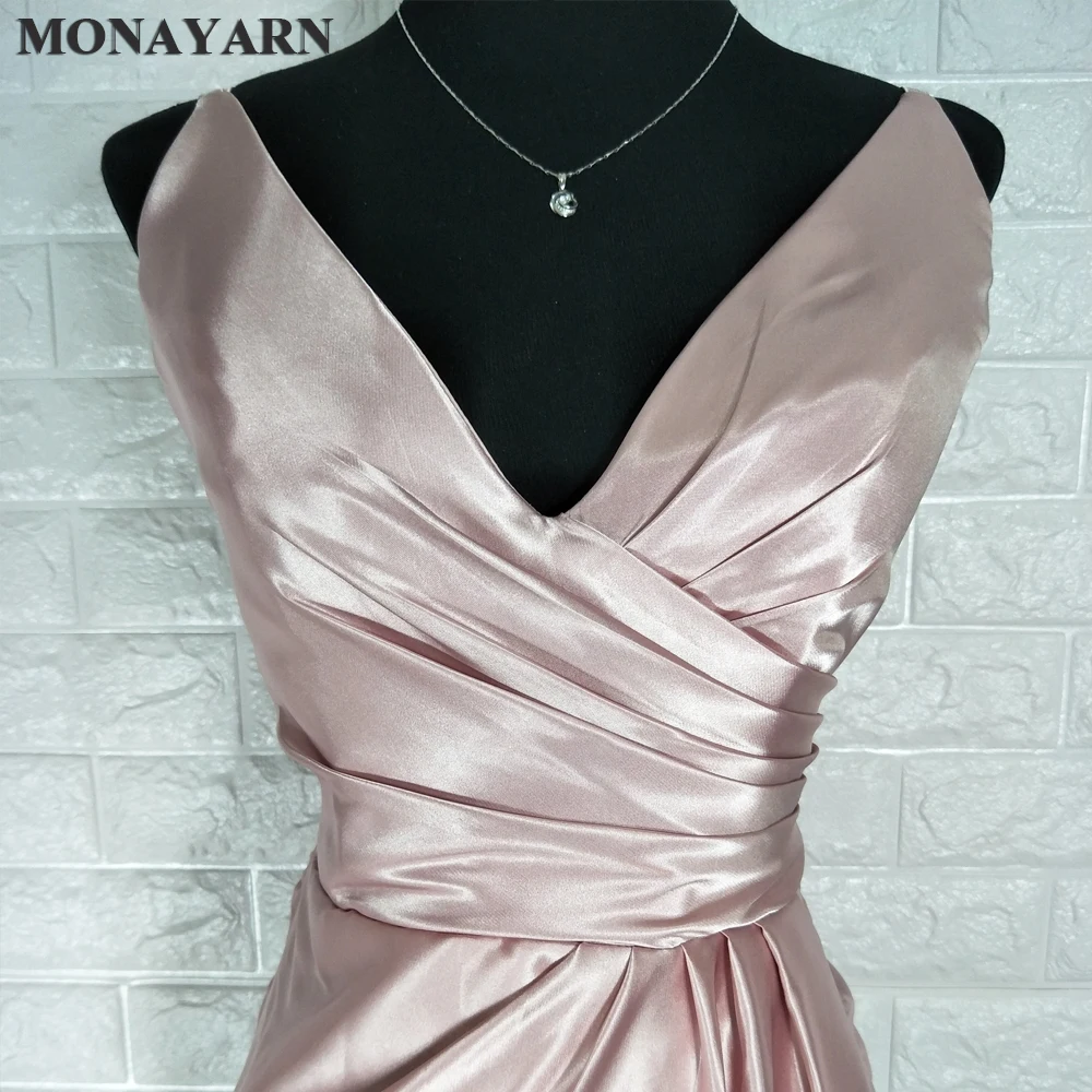 Женское шифоновое вечернее платье с V-образным вырезом