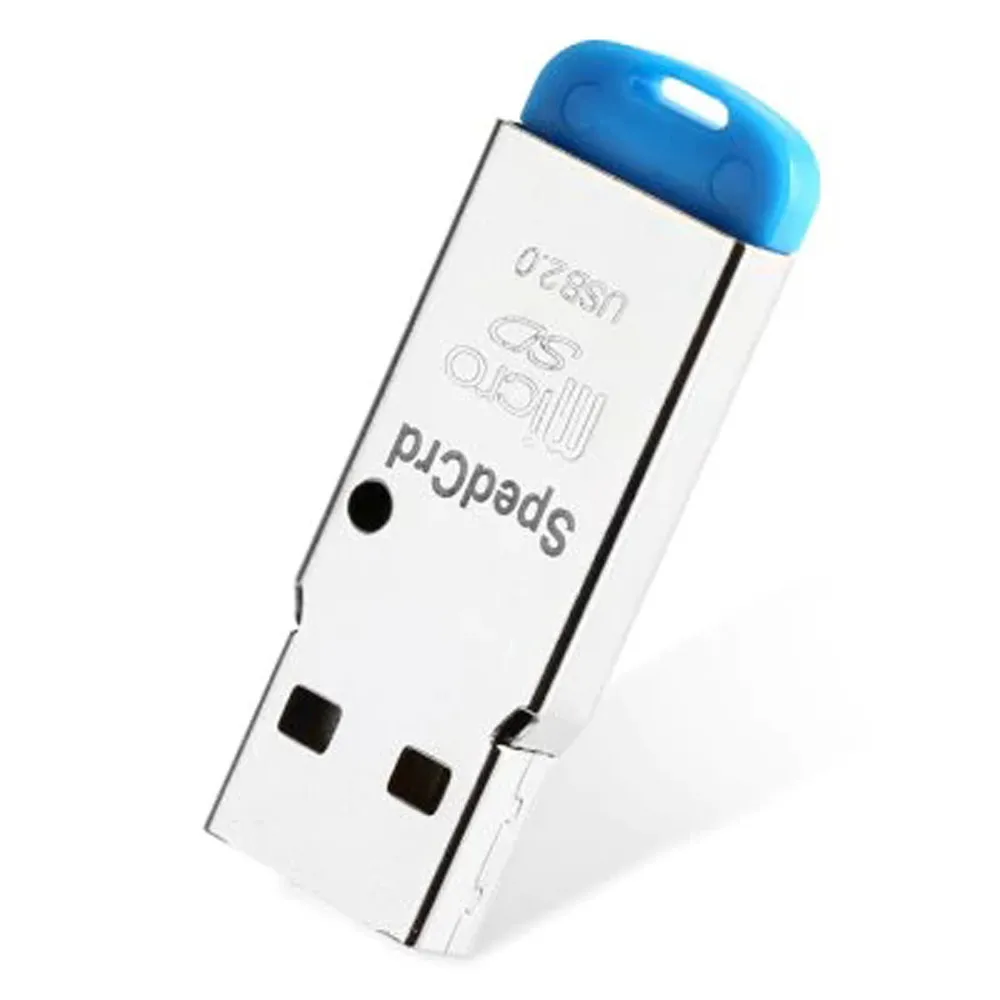 Компьютерные аксессуары кард-ридер высокоскоростной мини USB 2,0 Micro SD TF T-Flash кард-ридер синий Высокое качество адаптер L0222
