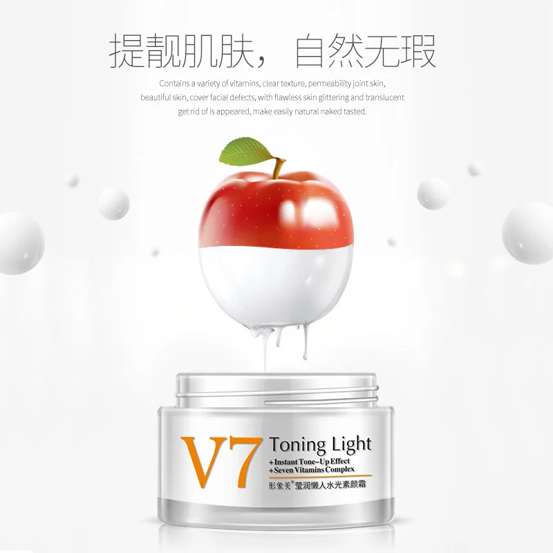 Изображения V7 ленивый Nude Make Up Cream Visage невидимым крышка недостаток отбеливание