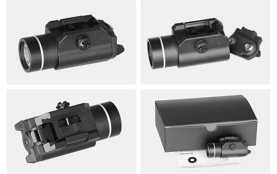 Laserspeed Высокий люмен тактический пистолет светильник оружие светильник вспышки светильник Glock 1911 пистолет светильник Airsoft элемент светодиодный налобный фонарь пистолет