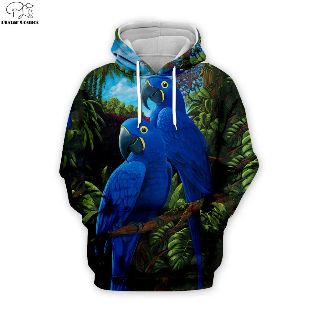 Попугай толстовки мужские и женские футболки в стиле хип хоп футболка птица 3d