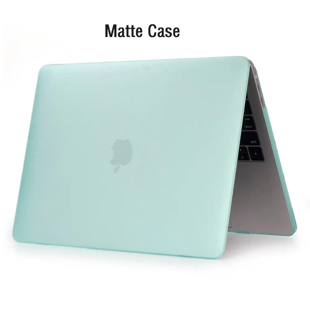 Matte Green Чехол для ноутбука Apple MacBook Air Pro retina 11 12 13 15 для mac book Pro 13,3 15,4 дюймов с сенсорной панелью+ крышка клавиатуры - Цвет: Matte Green