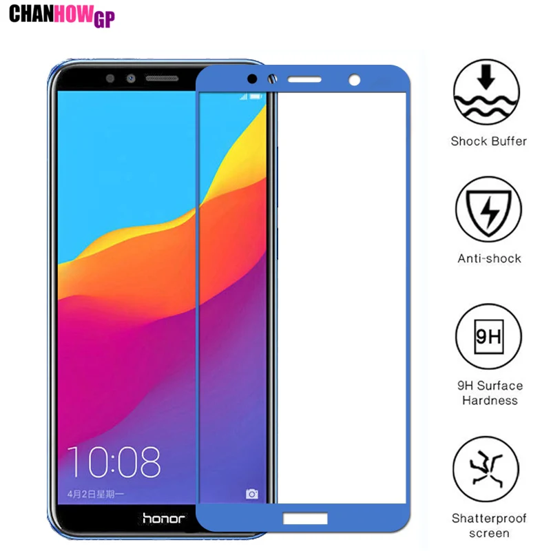 Закаленное стекло с полным покрытием для Huawei P20 Pro P10 P8 Lite 2017 Y5 Y6 Prime 2018 Защита