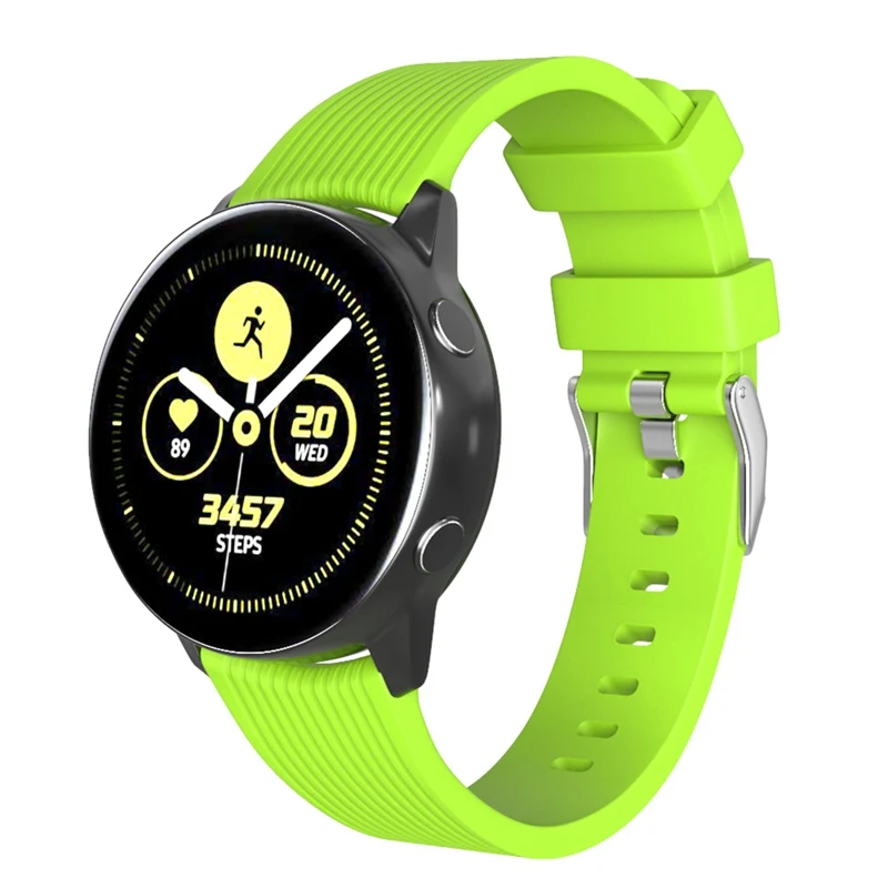 Подходит для Galaxy Watch Active полосатый силиконовый ремешок для повседневной одежды с ремешком 20 мм