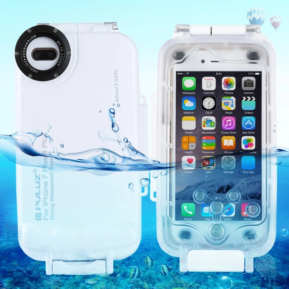 Водонепроницаемый чехол для iPhone 8 Plus 7Plus 40 м/130 футов подводный телефона фото и