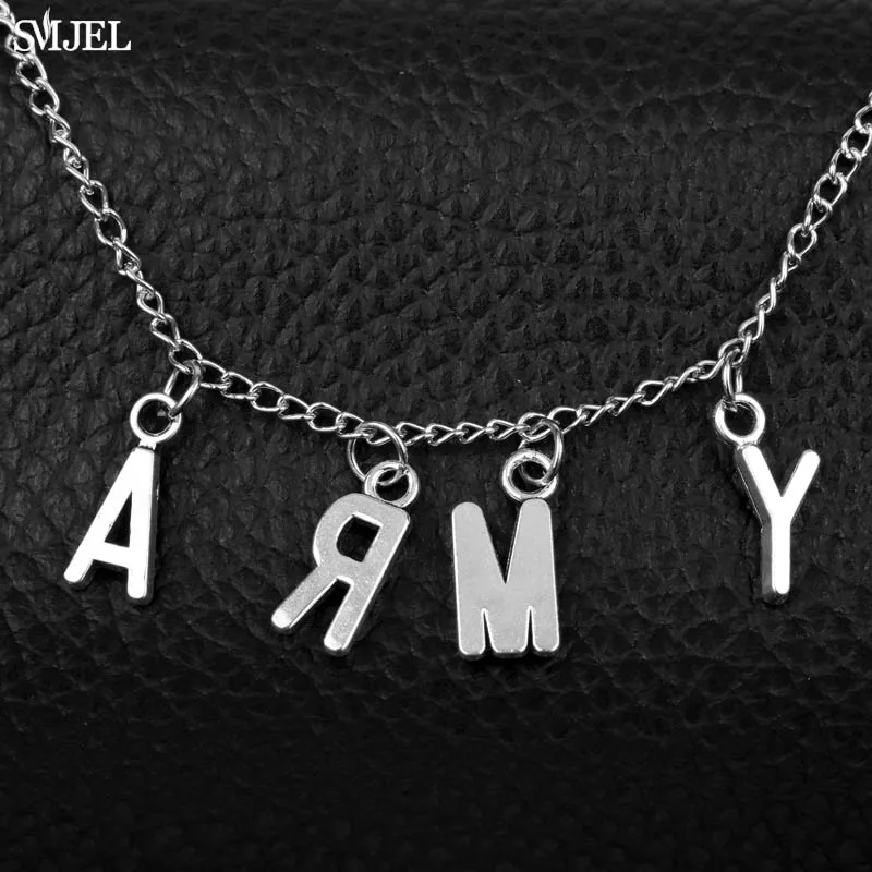 SMJEL BFF ювелирное изделие KPOP Bangtnn Boys Jin SUGA j-hope Jimin, ожерелье с кулоном, армейское колье, ожерелье для женщин, мужчин, любят себя, аксессуары