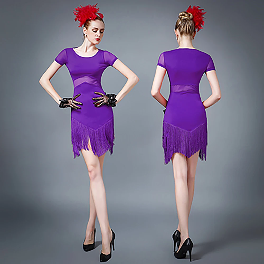 Горячая Распродажа платья для латиноамериканских танцев дам черный цвет размер