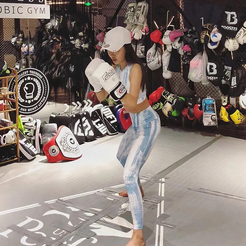 SALSPOR, Женский комплект для йоги с цифровой печатью, спортивная одежда для спортзала, пуш-ап, штаны для йоги, с открытой спиной, спортивный бюстгальтер, комплект из двух предметов, спортивный костюм для бега