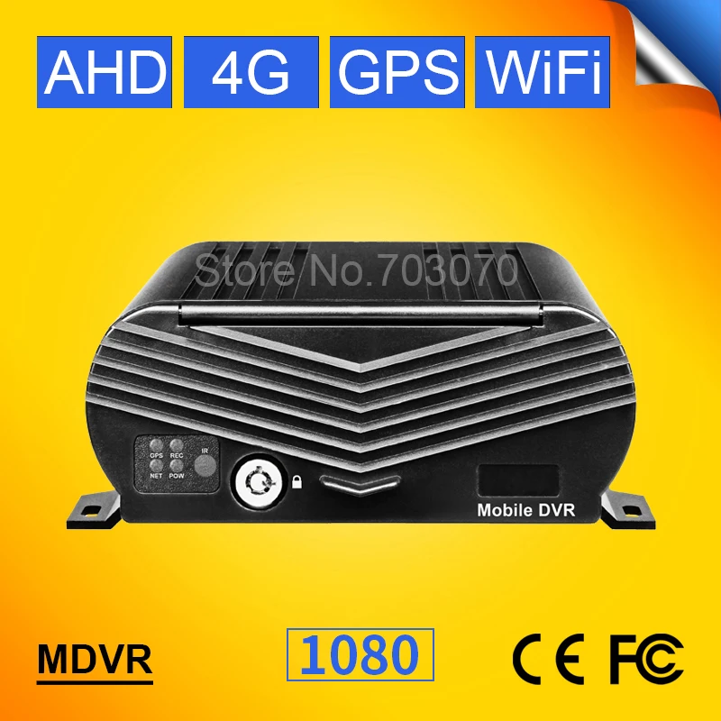 4G LTE GPS WIFI AHD Мобильный Dvr 1080P 4CH система мониторинга транспортных средств