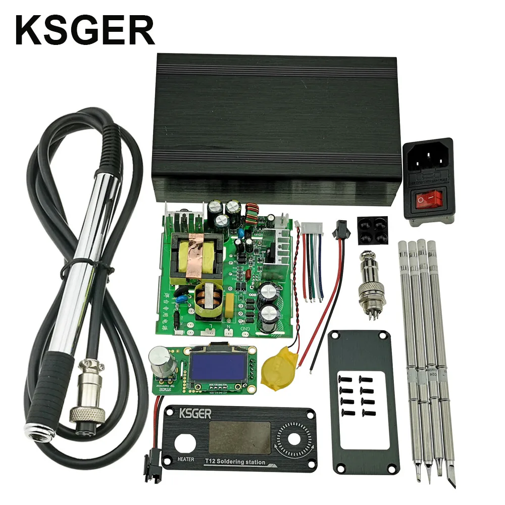 SET 7 KSGER V2.1S Распайка Электрический насос всасывания T12 STM32 OLED цифровой Температура паяльная станция контроллер сварочные инструменты - Цвет: SET 7