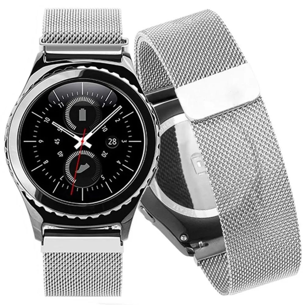 Металлический Миланский ремешок-петля для Xiaomi Huami Amazfit Bip 20 мм, ремешок для samsung gear S3 22 мм, сменный ремешок