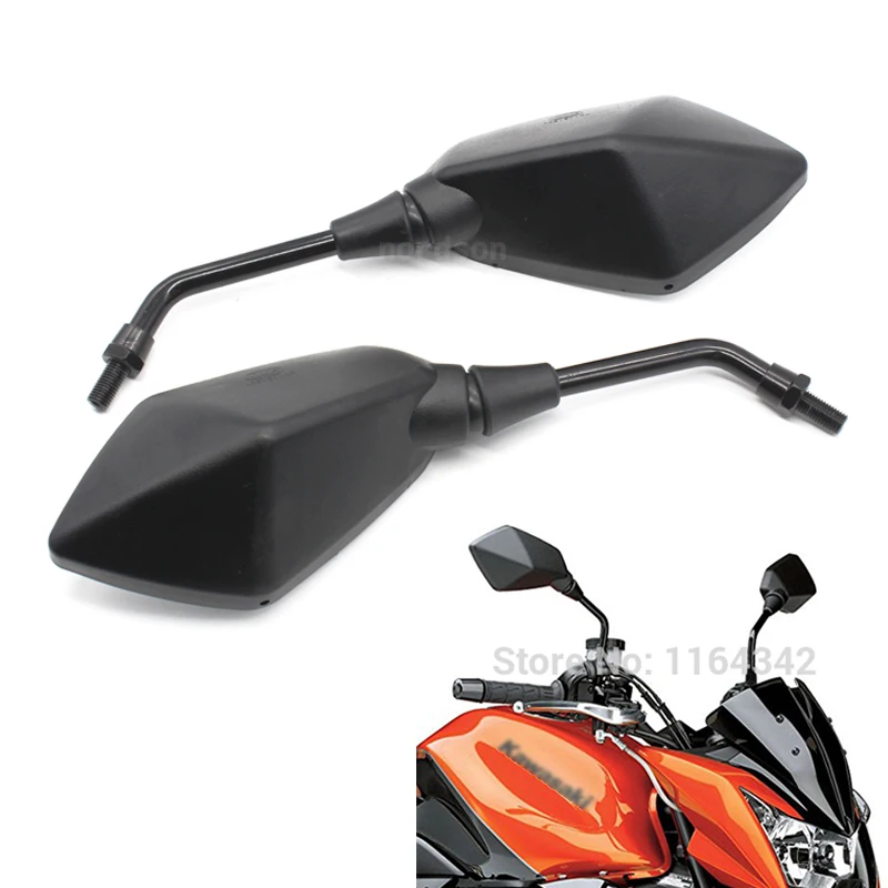 1 пара черные алюминиевые мотоциклетные зеркала заднего вида для Kawasaki Z750 Honda Yamaha