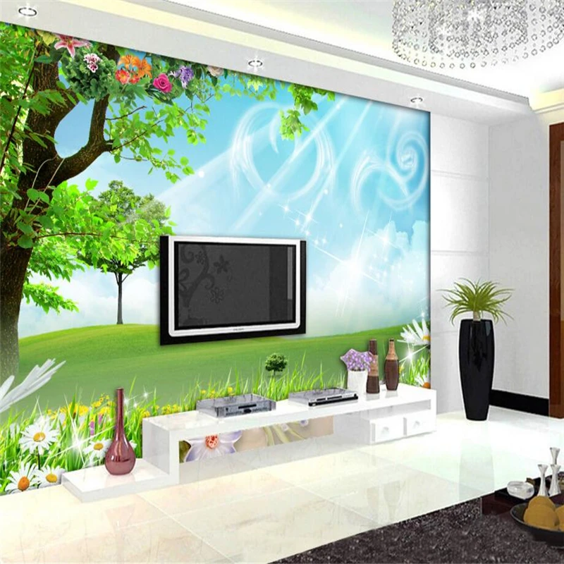 

Beibehang пользовательские фото фоны обои HD пейзаж фон-мечта рая 3D большая роспись обои