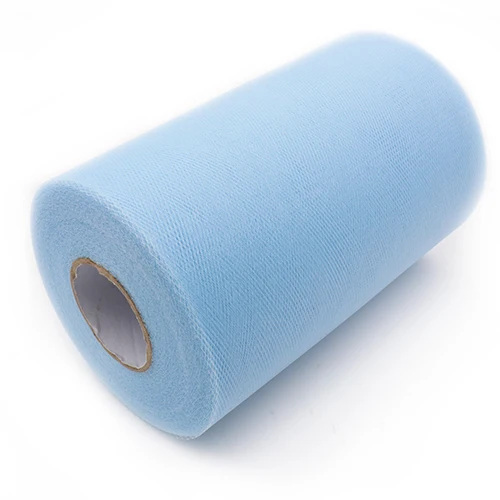 Light blue Скрученный тюль, 100 ярдов 15 см красочные рулон органзы Тюль Ткань Органза юбка-пачка для девочек Baby Shower Декор вечерние поставки - Цвет: Light blue