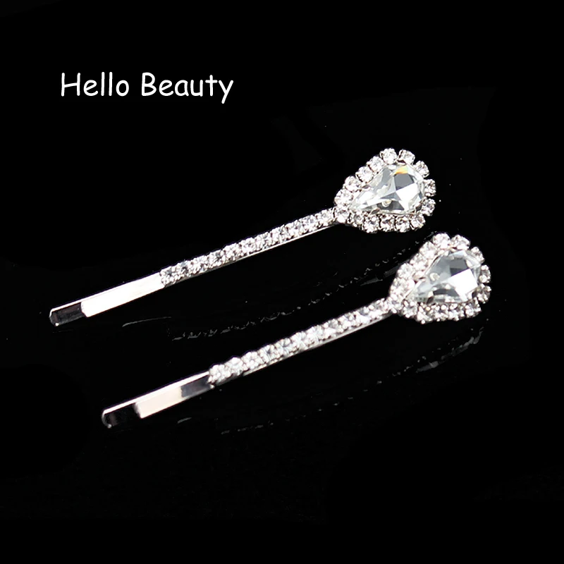 Заколка для волос 1 пара корейский стиль|diamante hair clips|rhinestone barretterhinestone |