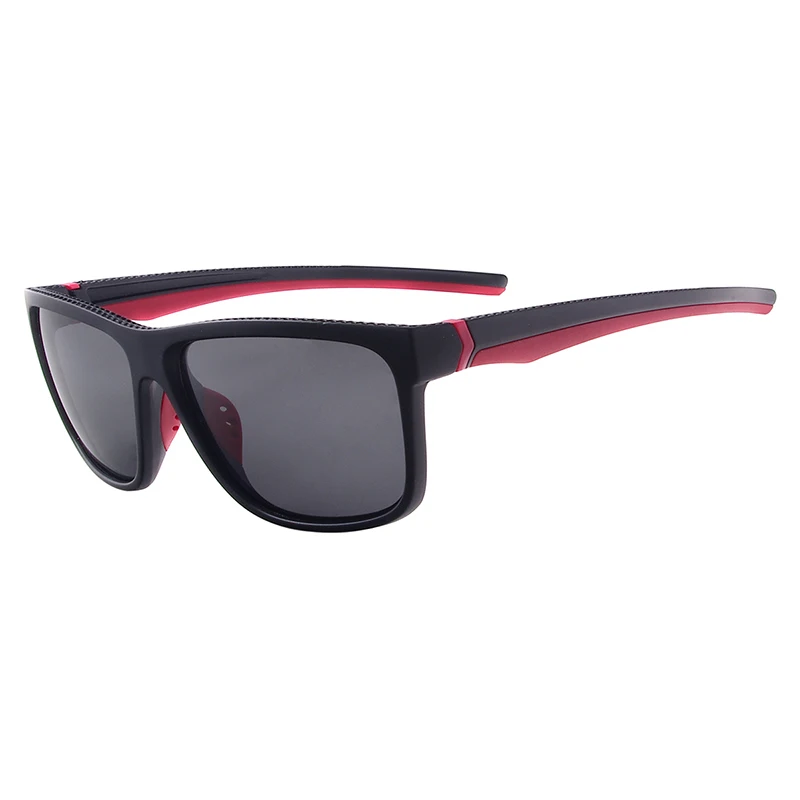 Black Red Tendaglasses Для мужчин Для женщин квадратные поляризационные солнцезащитные очки Пластик TR90 пестрых оттенков для рецептурные линзы для близоруких прогрессивный - Цвет линз: Black Red