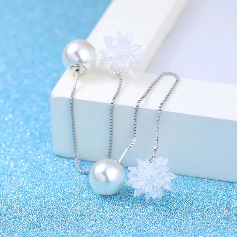 Женские длинные серьги подвески из серебра 925 пробы с жемчугом|earrings for|dropping earrings for