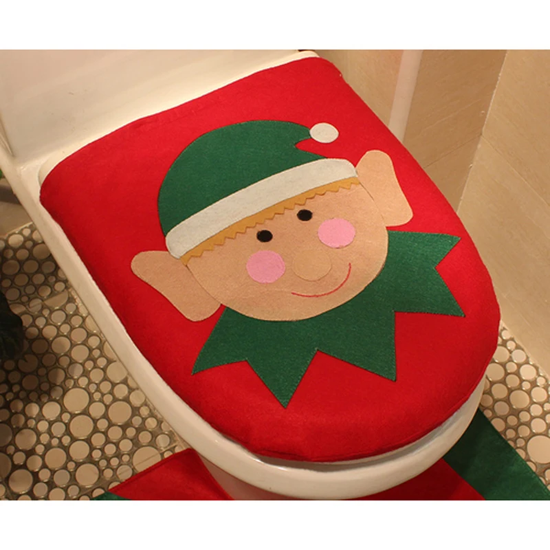 2017 Симпатичные Туалет мастера украшения Комплекты рождественской Отличительной